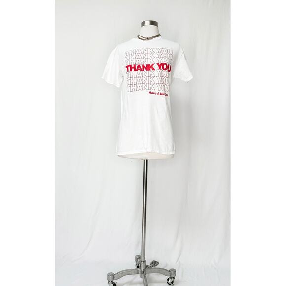 Vintage 90’s Thank You Single Stitch Graphic Tee small - Picture 3 of 6